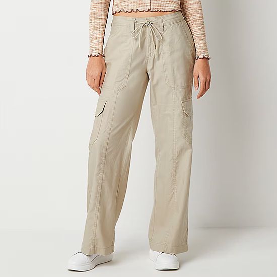 Arizona Womens Low Rise Wide Leg Cargo Pant | JCPenney