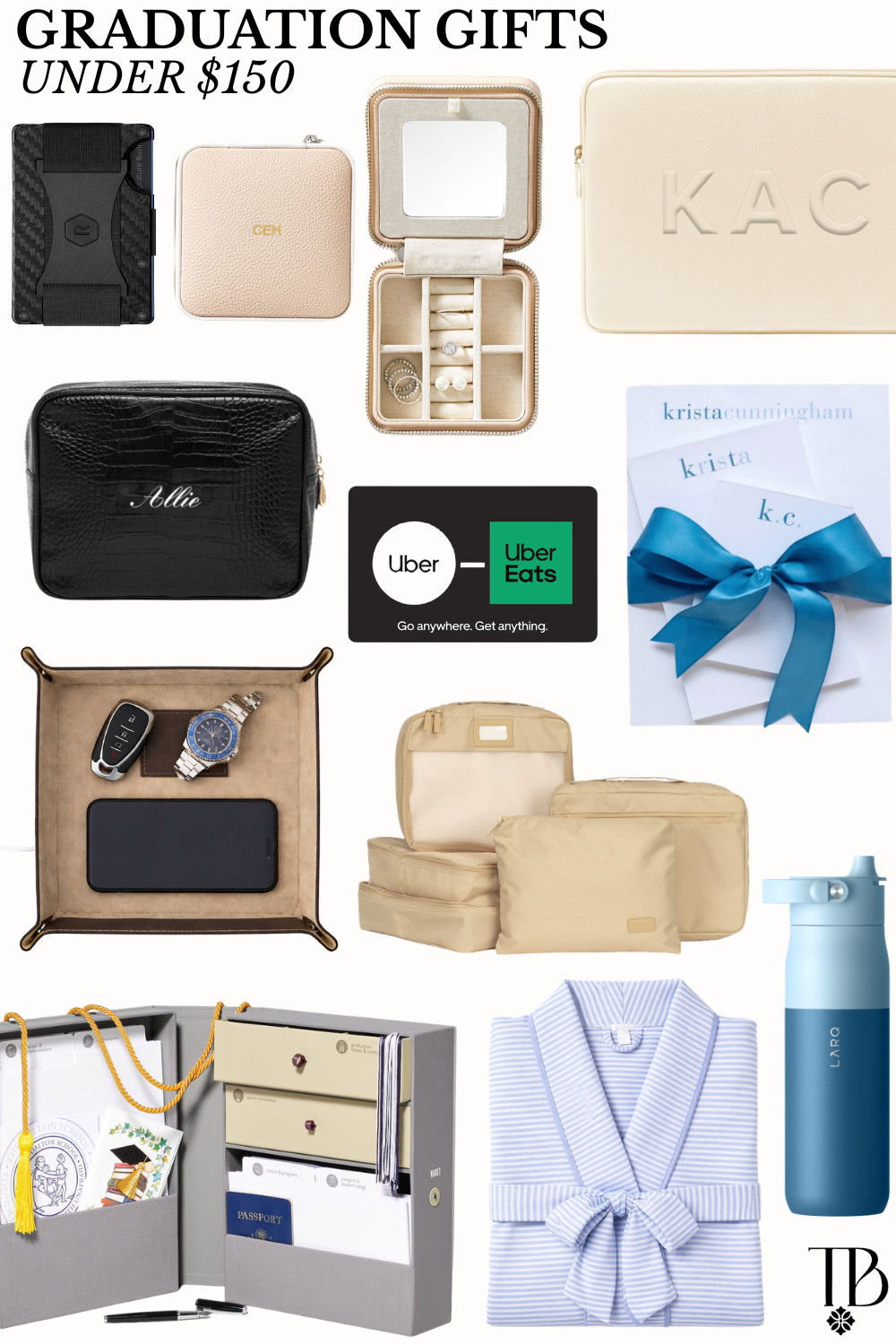 Graduation gifts under $150 🎓✨ Thoughtful gift ideas for the new grad — from personalized jewelry cases and travel organizers to tech accessories, keepsake boxes, and everyday essentials they’ll actually use. Perfect for high school or college graduates heading into their next chapter! #graduationgifts #giftideas #graduationseason 

 