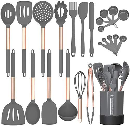 Silicone Cooking Utensil Set, Fungun 24pcs Silicone Cooking Kitchen Utensils Set, Non-stick Heat ... | Amazon (US)
