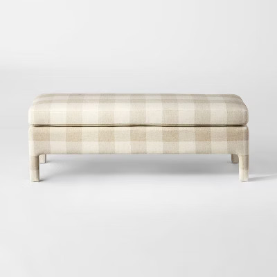 Bellfield Fully Upholstered Bench Checkered - Threshold™ designed with Studio McGee | Target