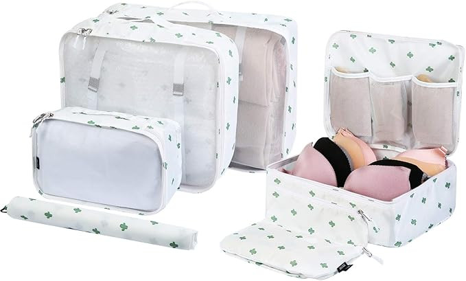 BAGAIL 7-Pcs Lightweight Luggage Packing Organizers Packing Cubes for Travel Accessories | Amazon (US)
