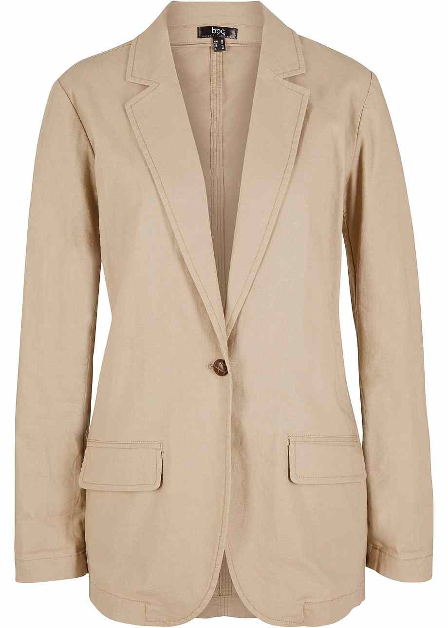 Blazer mit nachhaltigem Leinen, Loose Fit | Bonprix DE
