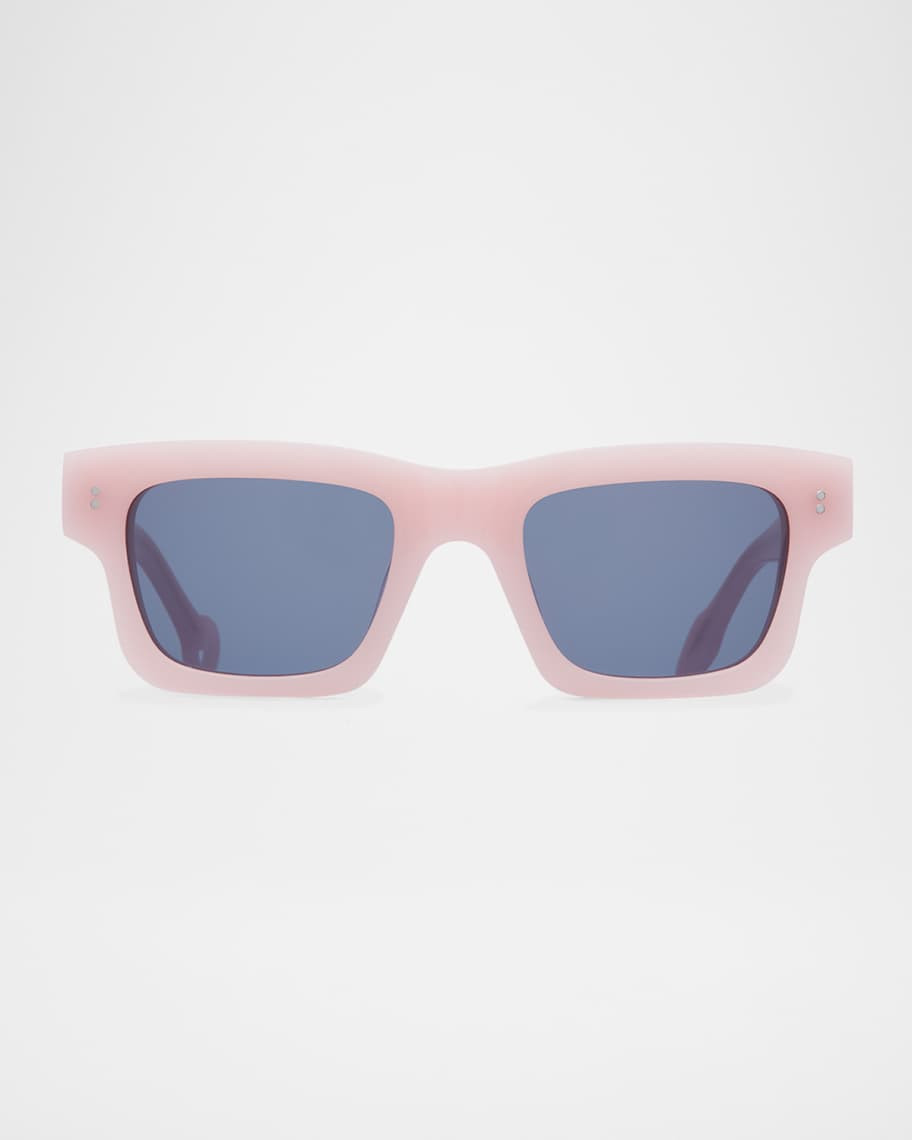 Rectangle Logo-Print Sunglasses | Neiman Marcus