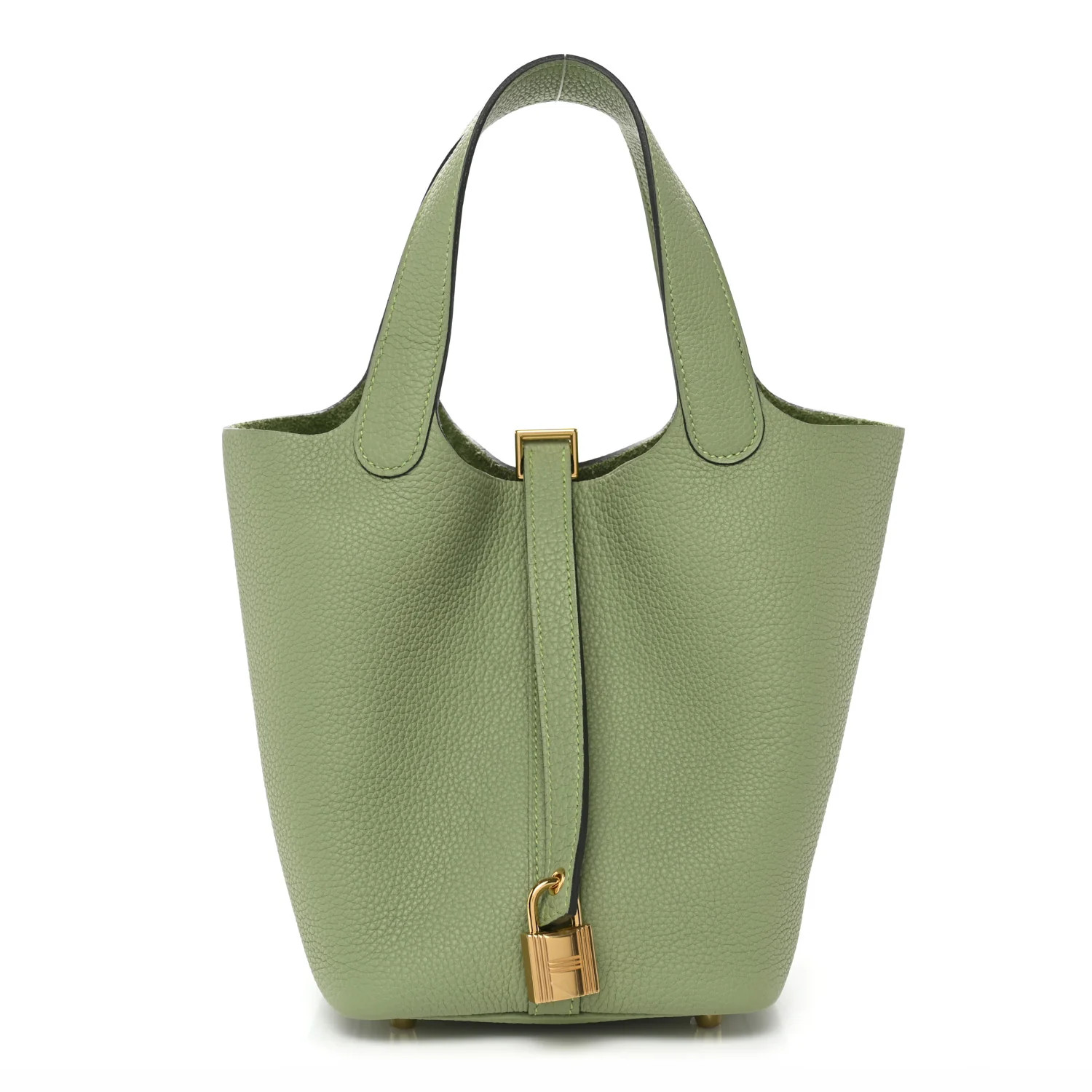 Taurillon Maurice Picotin Lock 18 PM Vert Criquet | FASHIONPHILE (US)