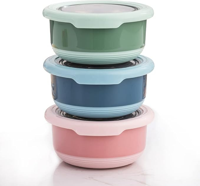 Lille Home 7.5 OZ Dressing Containers for Condiments, Salad Dressing, Dips, Stainless Steel Dippi... | Amazon (US)