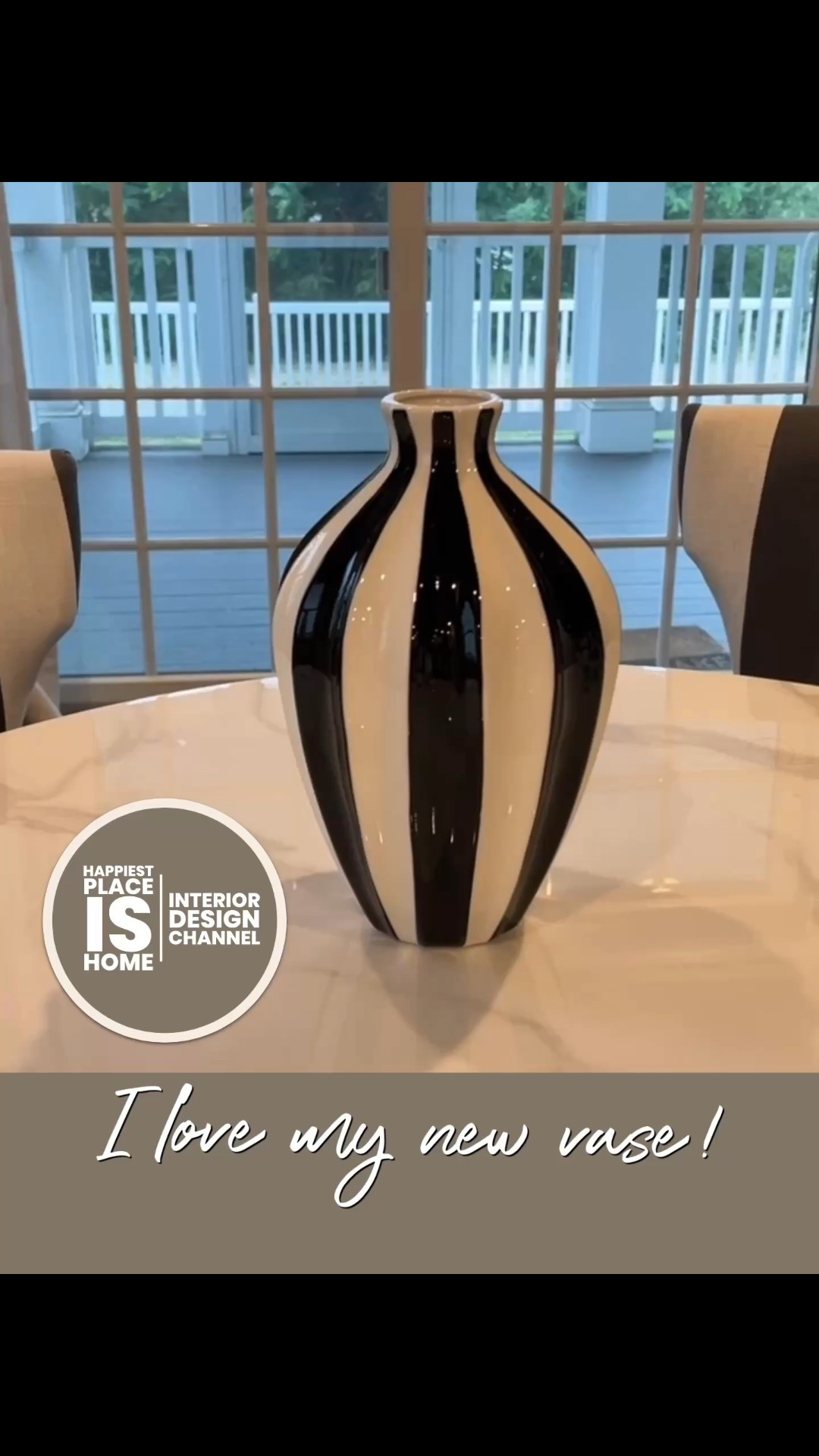 Interior Designer approved!  Mid Century Modern Cabana Striped Vase!  Watch the video where I style it on a console table! https://youtube.com/@happiestplace

#LTKHome