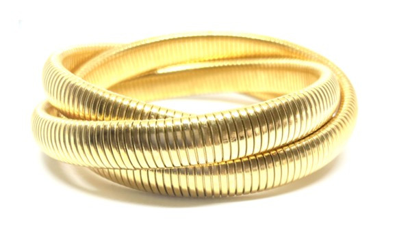 Gold Twisted Cobra Bracelet | Accessory Concierge