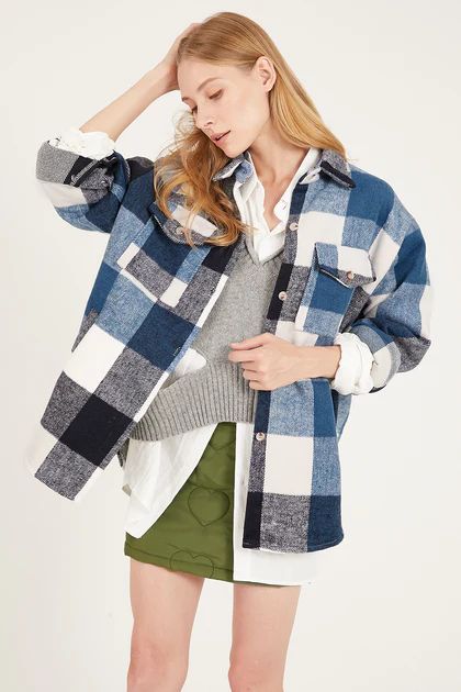 Eva Boyfriend Plaid Shacket | Storets (Global)