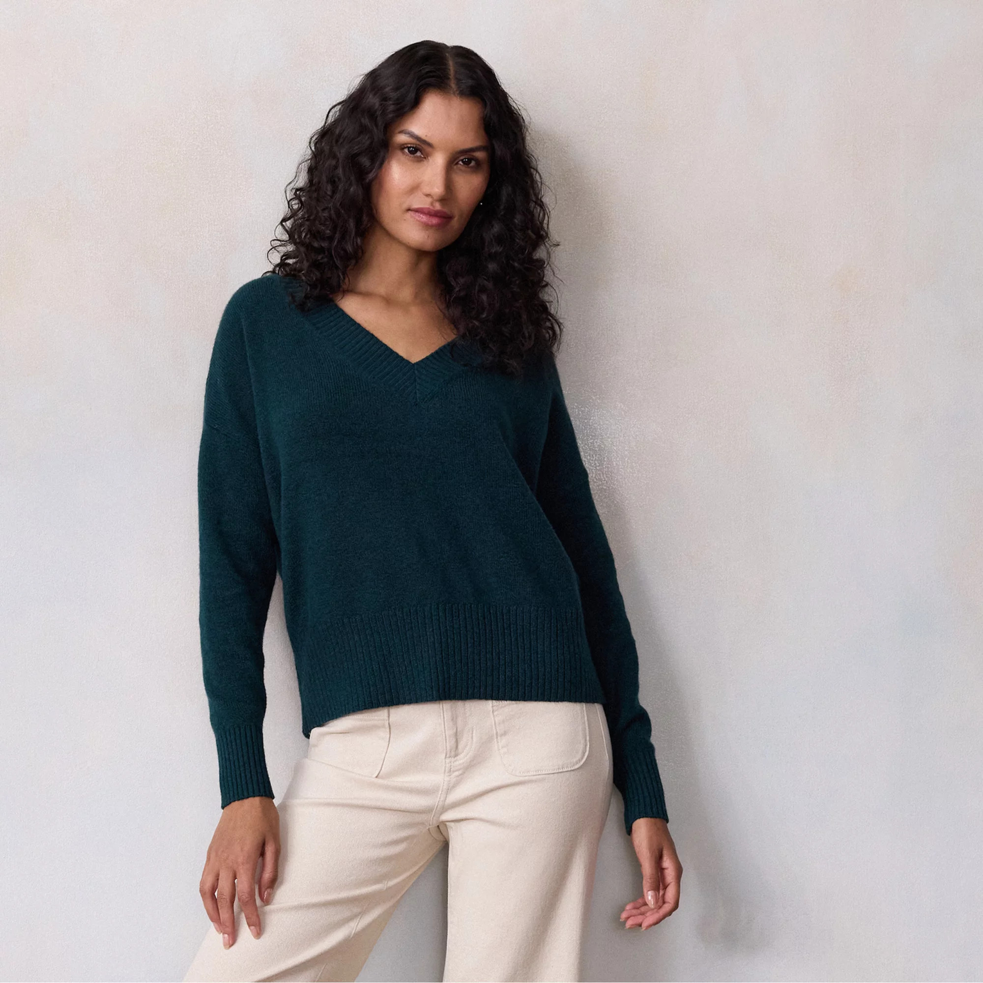 Petite LC Lauren Conrad V-neck Pullover Sweater | Kohl's