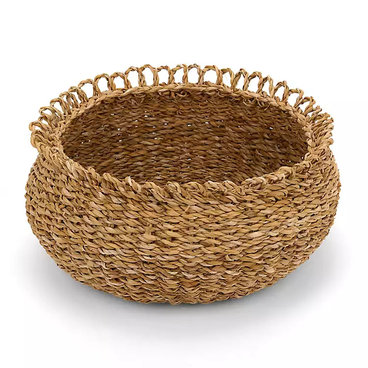 Round Seagrass Conical Top Basket | Kirklands