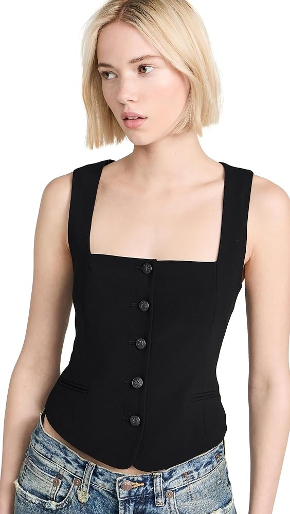 rag & bone Women's Mariana Italian Crepe Vest | Amazon (US)