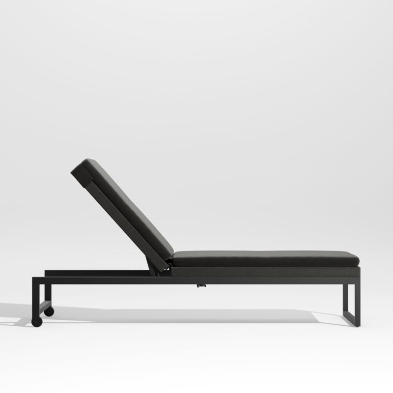 Dune Black Outdoor Chaise Lounge with Black Cushion | Crate & Barrel | Crate & Barrel