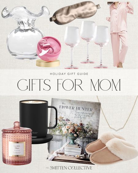 Gifts for mom include ember mug, candle, slippers, necklace, vase, eye masks, wine glasses, silk pajamas, and silk eye mask.

Gift guide, gifts for her, gifts for mom, gifts for wife, Christmas gifts

#LTKSeasonal #LTKHoliday #LTKGiftGuide