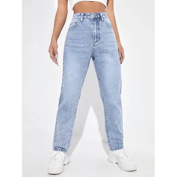 Women's High Waist Mom Fit Jeans - Walmart.com | Walmart (US)