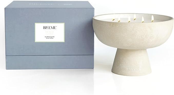 Blueme Renew Candle | Ivy & Rose | 6 Wick - Refillable Wellness Candle with Essential Oils, Hand ... | Amazon (US)