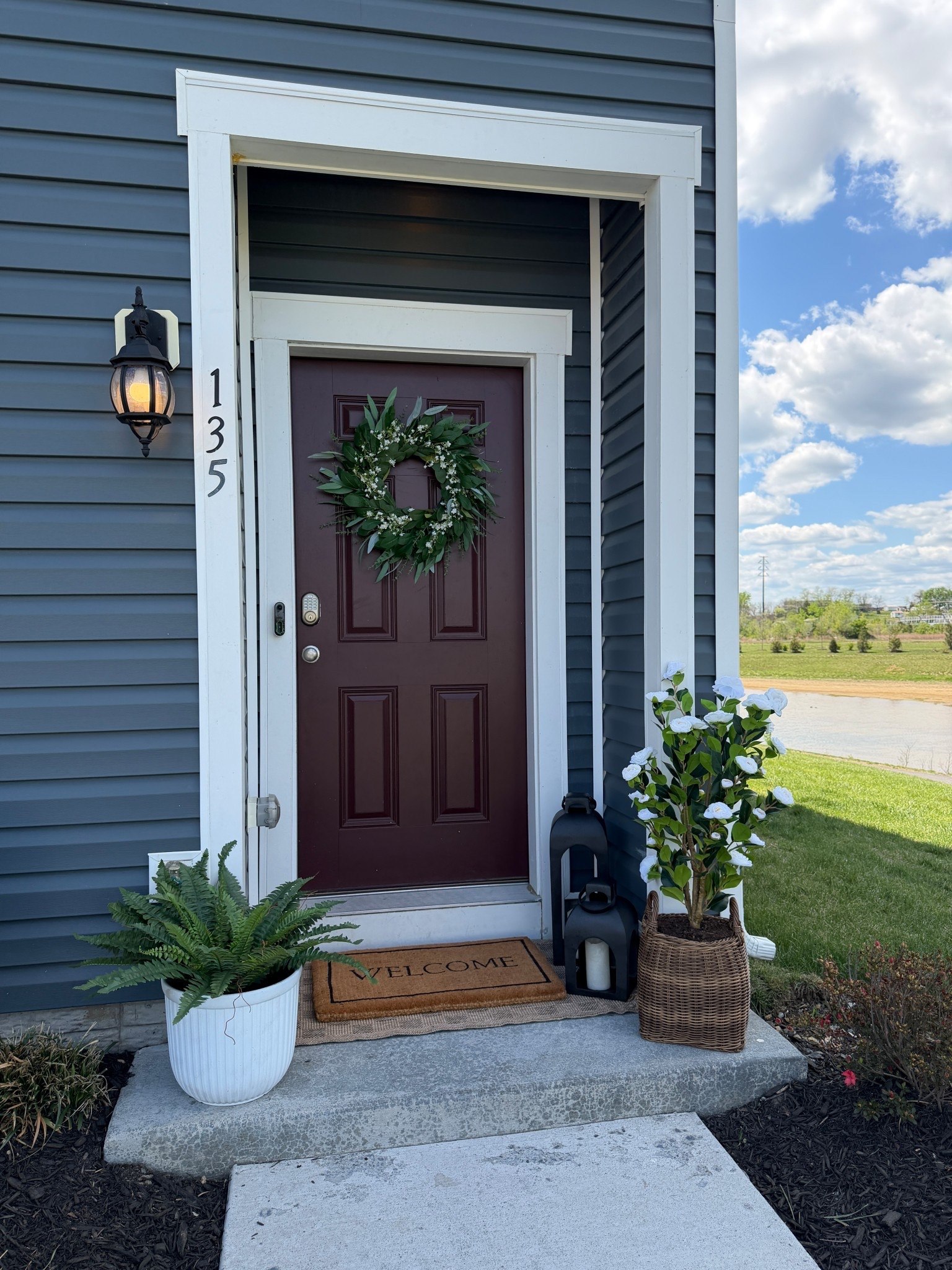 #ad @wayfair We have such a tiny porch it's hard to do much with but I still wanted to make it cute and welcoming for spring and summer, while also keeping it affordable!

#Wayfair #WayfairPartner #wishyouwerehere #outdoor #springdecor #springporch 
Faux outdoor plants, faux trees

#LTKSaleAlert #LTKSeasonal #LTKHome