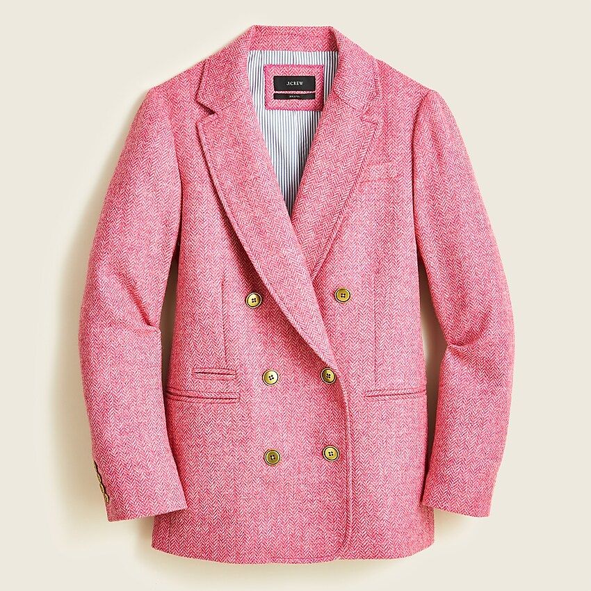 Bristol blazer in pink English wool herringbone | J.Crew US