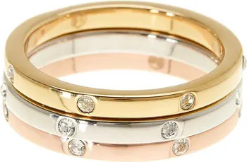 Water Resistant Swarovski Crystal Studded Band - Set of 3 | Nordstrom Rack
