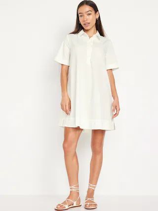Short-Sleeve Mini Shirt Dress | Old Navy (CA)
