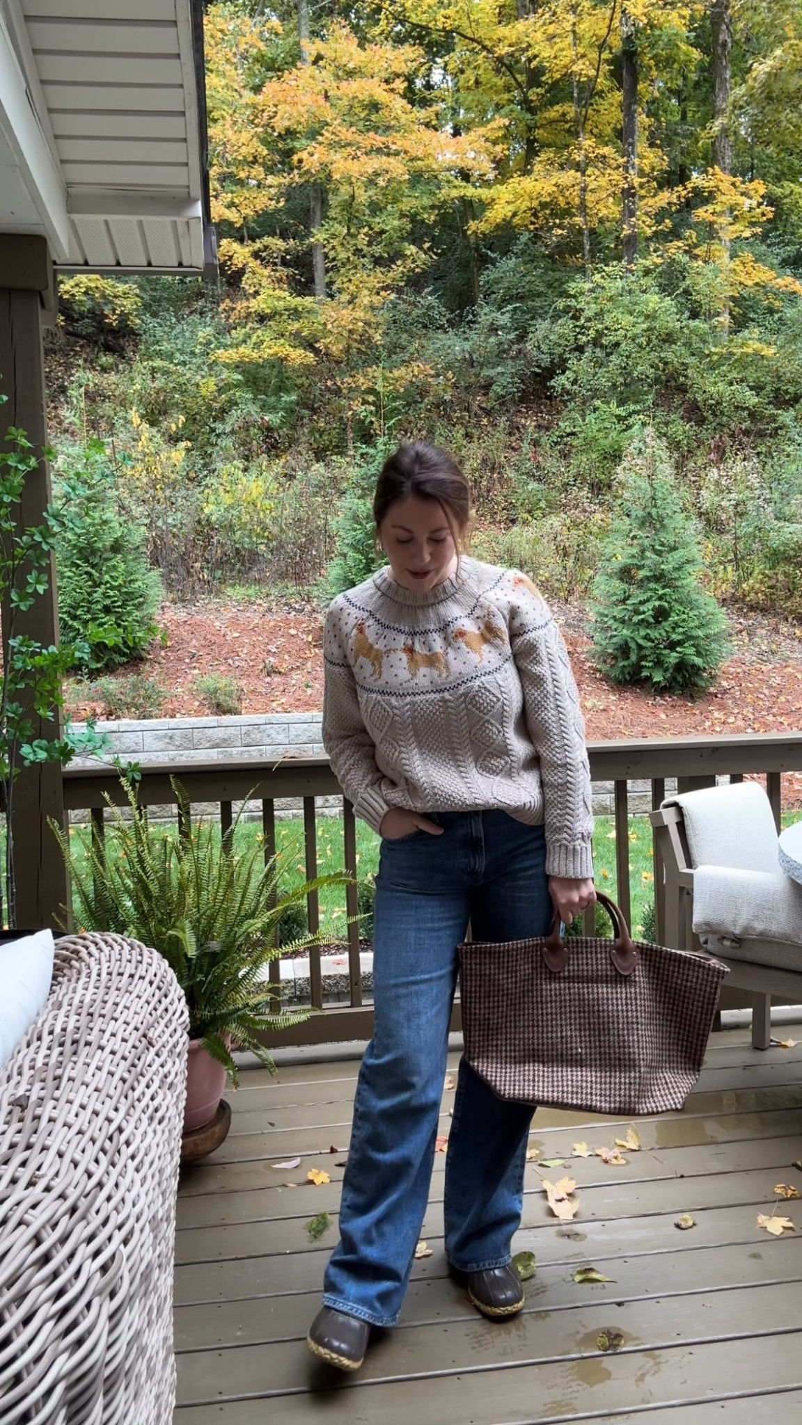 The air is crisp & I’m finally in my prime!! @llbean 

sweater l winter l fall l boots 