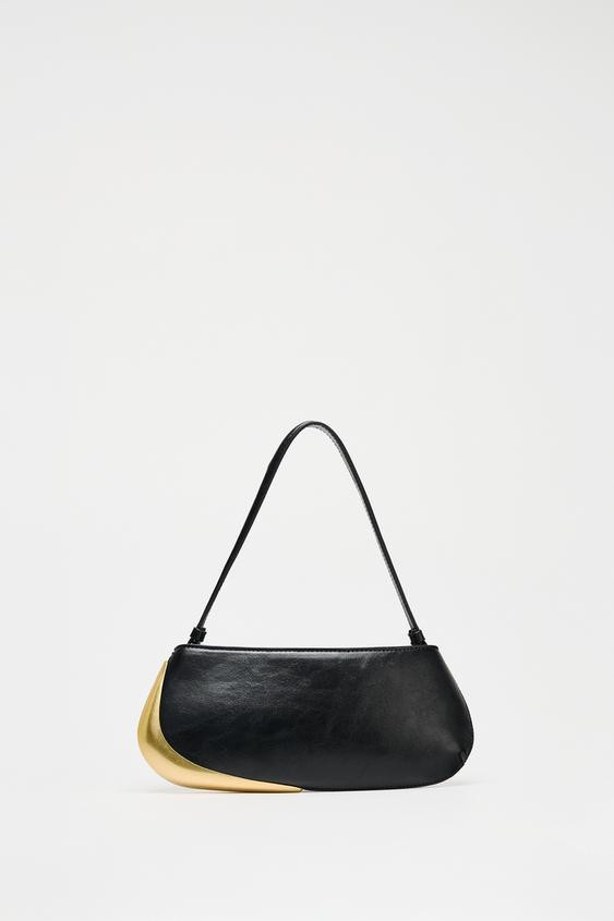 METALLIC DETAIL SHOULDER BAG | Zara US