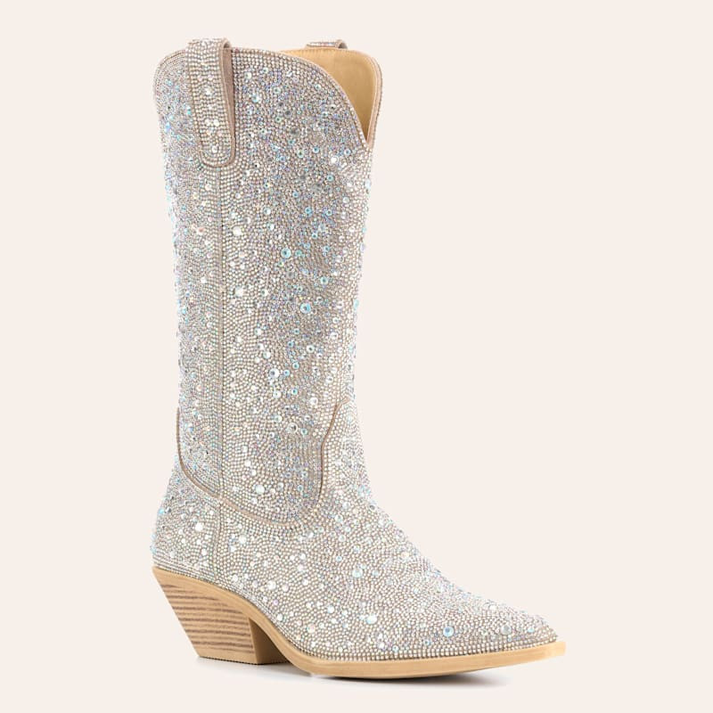 Roper Women\u2019s Nettie Silver Crystal Fashion Snip Toe Cowboy Boots | Cavender's
