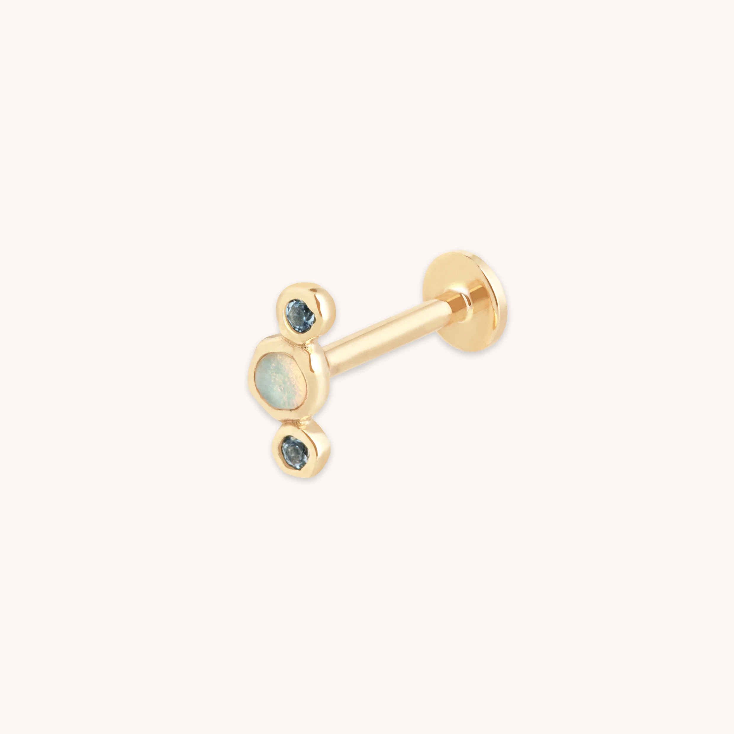 Molten Opal Cluster Piercing Stud in Solid Gold | Astrid & Miyu UK