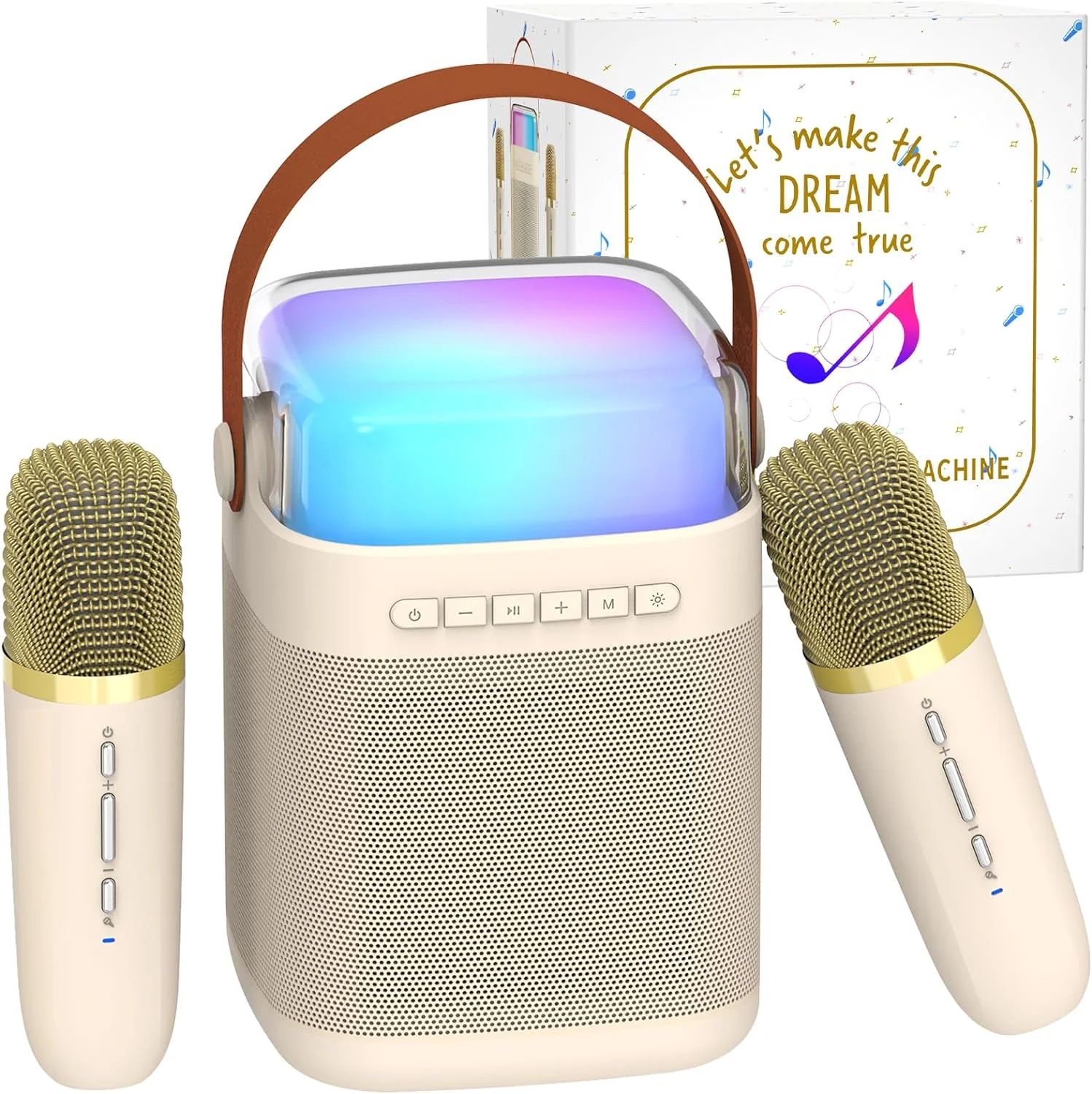 Karaoke Machine, Mini Portable Bluetooth Karaoke Singing Speaker for Adults Kids, with 2 Wireless... | Walmart (US)
