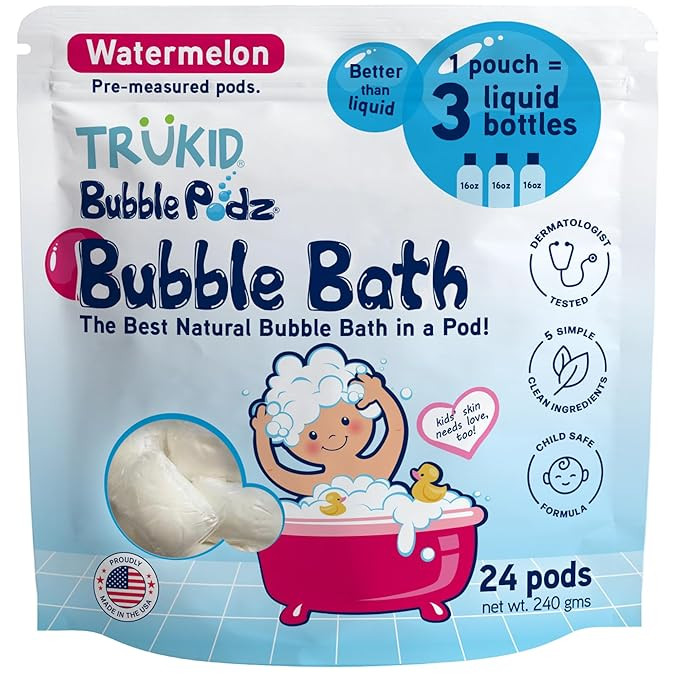 TruKid Bubble Podz Bubble Bath for Kids, Toddlers, & Babies, Tear Free Gentle & Refreshing Bath B... | Amazon (US)
