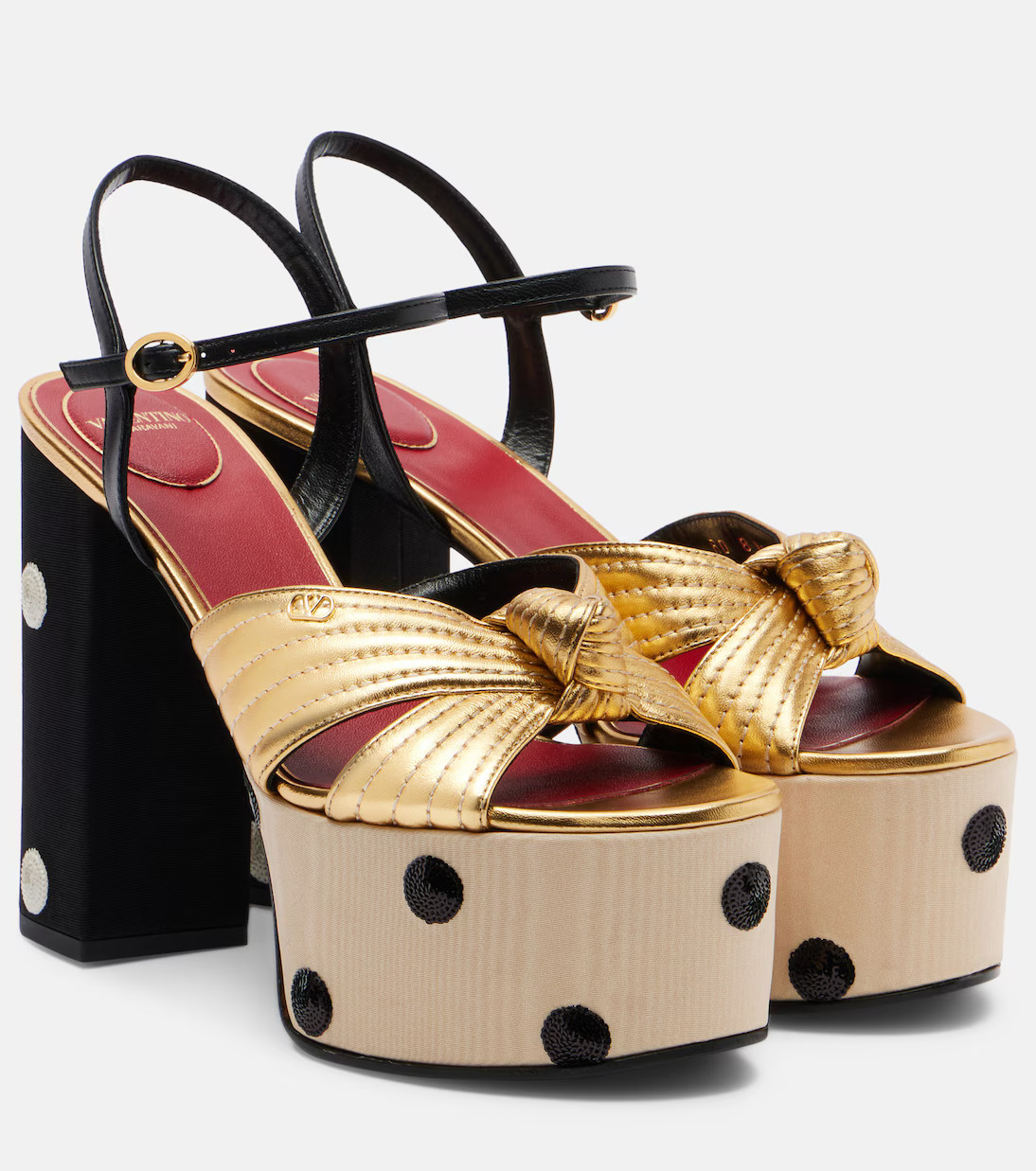 Crasher 125 polka-dot leather sandals | Mytheresa (US/CA)