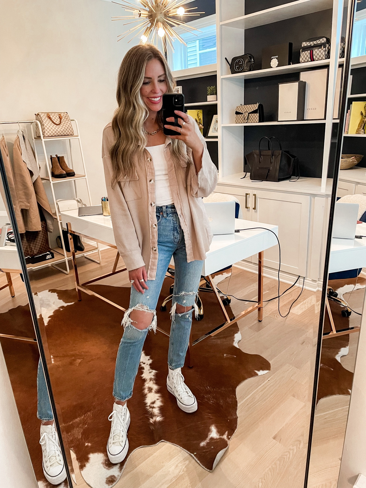 Fall outfits / amazon fashion / button down shirt 

Small in the shirt and tank, 26 long in the jeans, 7 in the sneakers


#LTKunder100 #LTKstyletip #LTKshoecrush