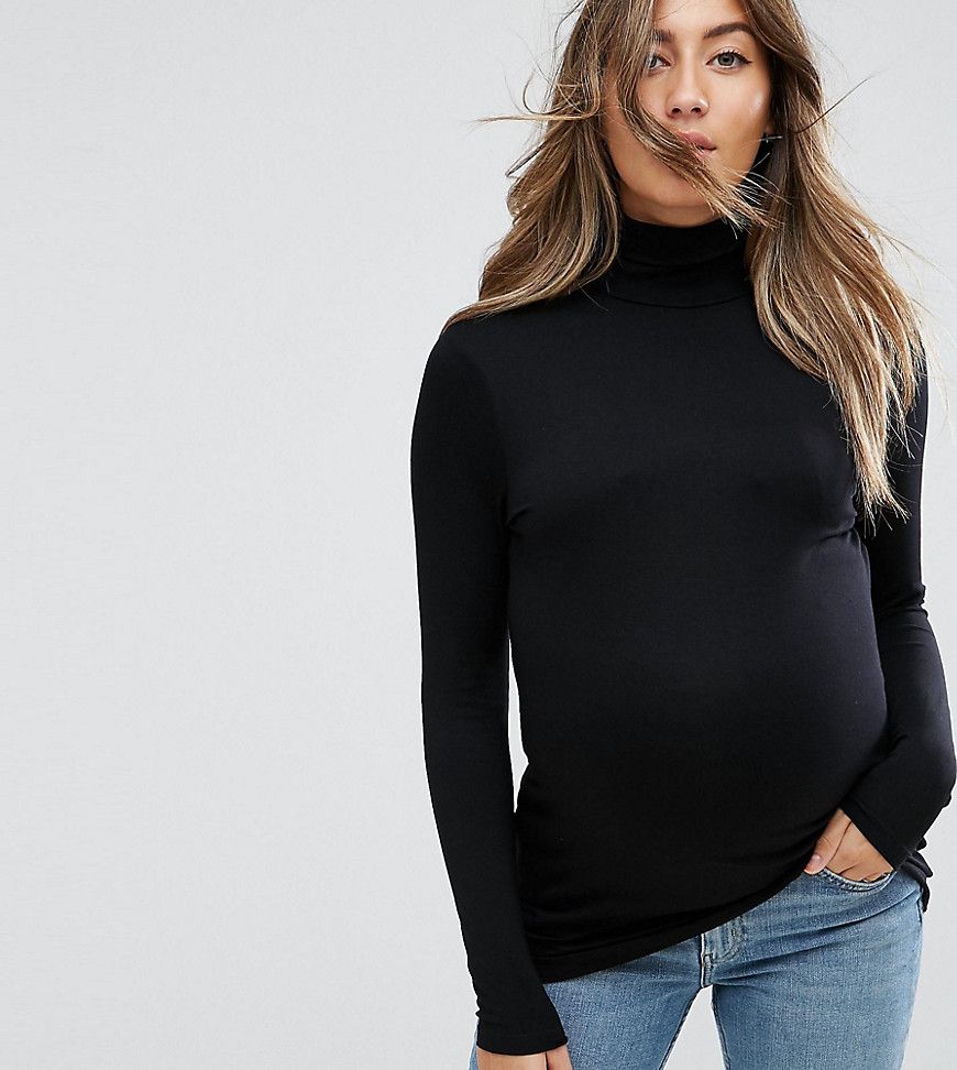 ASOS Maternity Turtleneck with Long Sleeves - Black | ASOS US