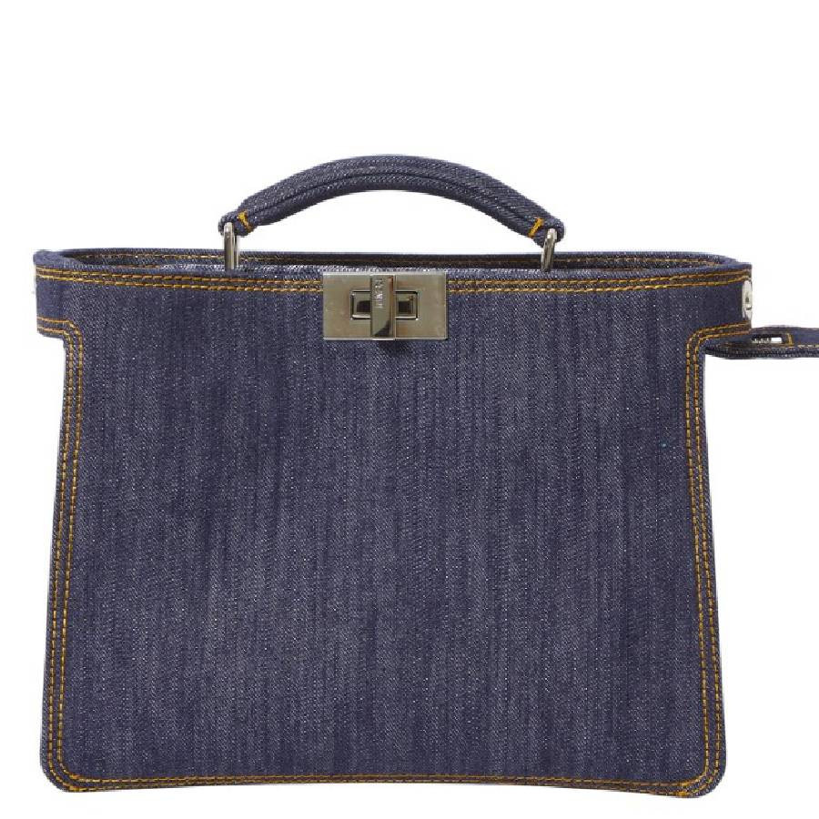 Fendi Peekaboo ISeeU Mini Bag Denim-Effect Fabric. | Jomashop.com & JomaDeals.com