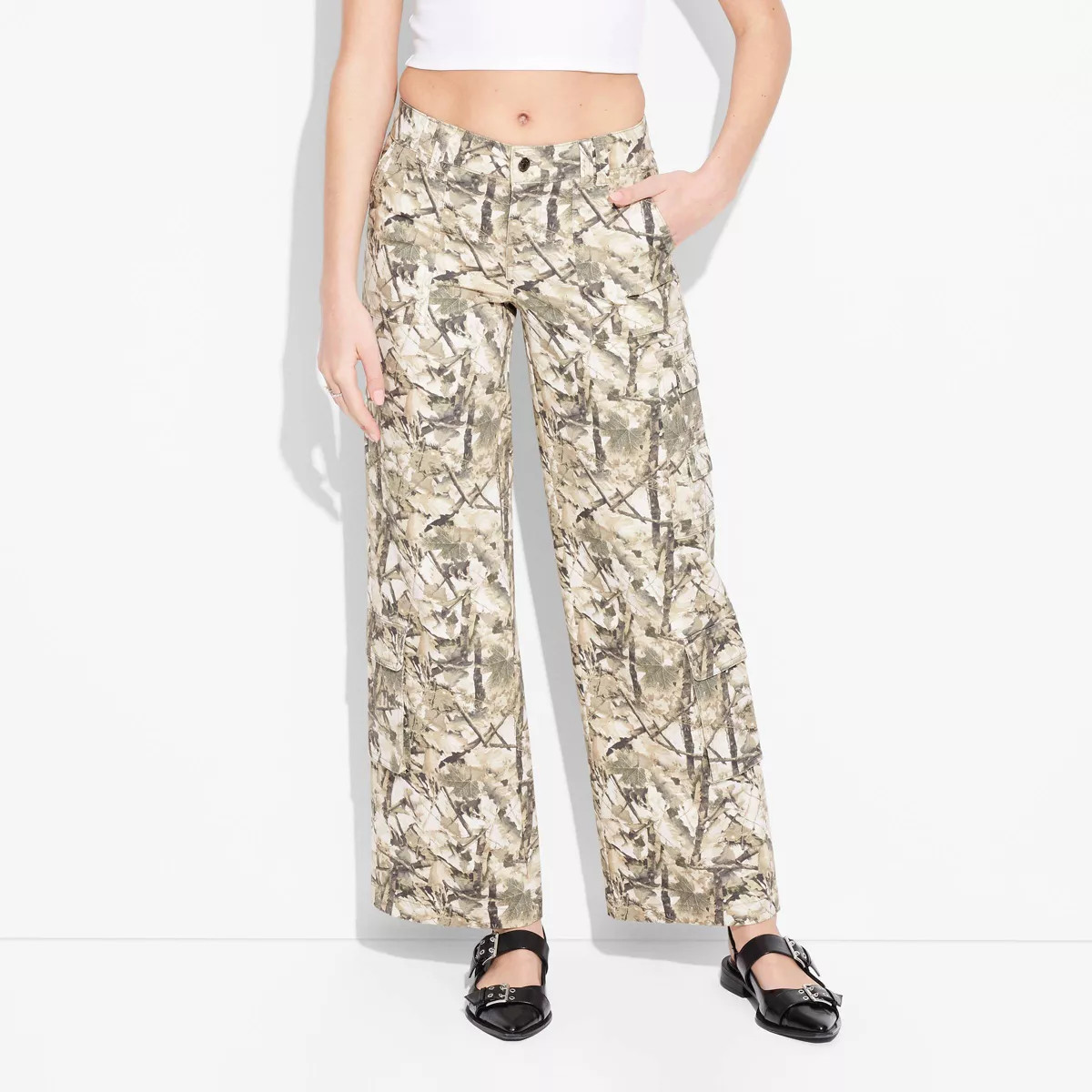 Women's Mid-Rise Straight Leg Cargo Pants - Wild Fable™ | Target