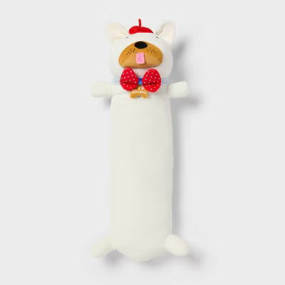 Frenchie Kids' Long Weighted Plush Throw Pillow Cream - Pillowfort™ | Target