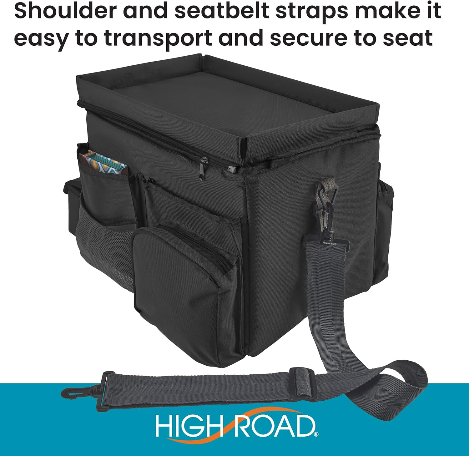 High Road CarHop Car Seat Organizer for Kids and Adults with Cup Holder Tray, Side Pockets and Co... | Amazon (US)