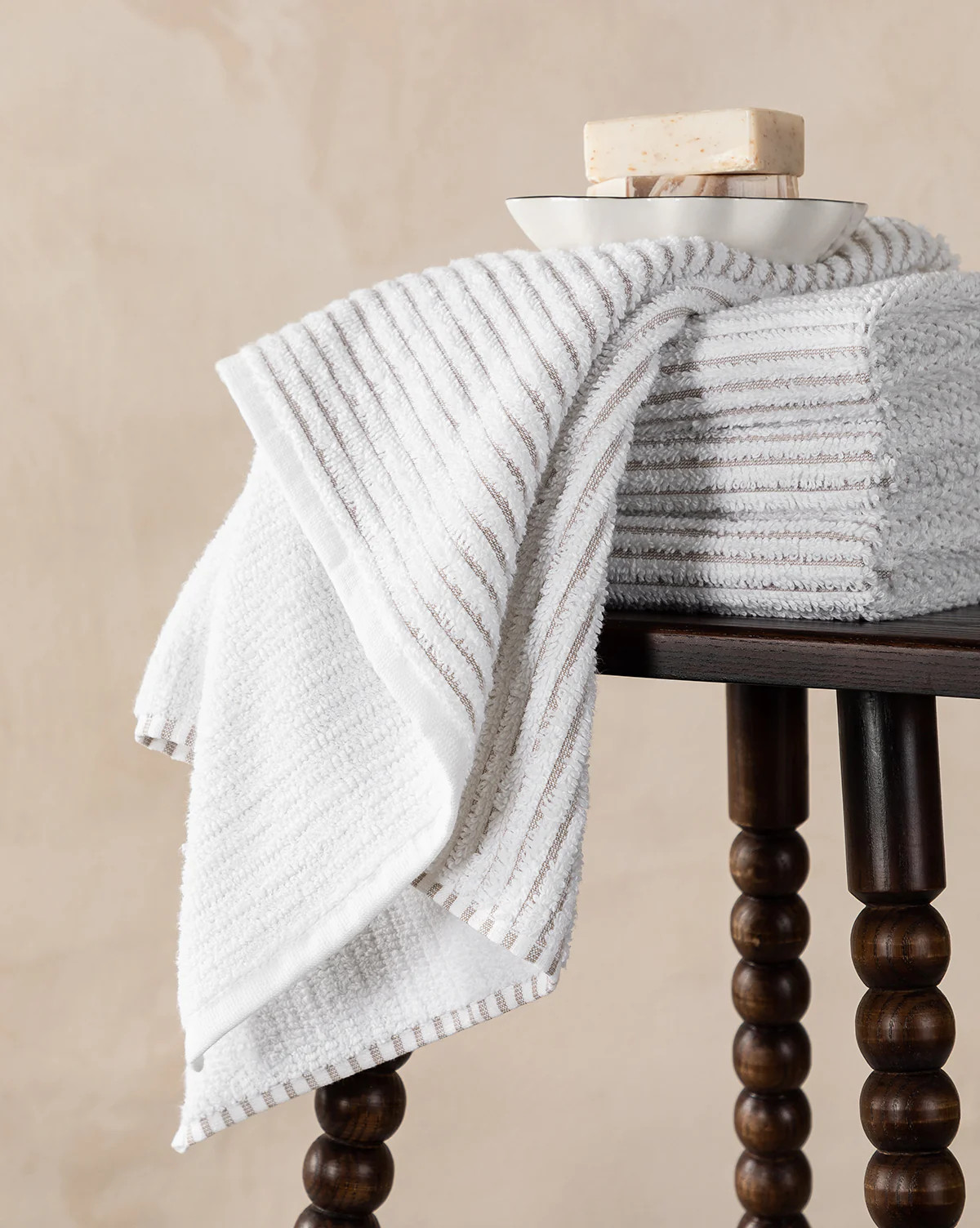 Taupe Striped Bath Collection | McGee & Co. (US)
