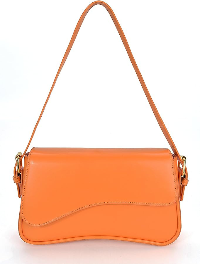 Women Saddle Shoulder Bag Y2K Trendy Vegan Leather Purse Retro Hobo Handbags Zipper Clutch with 2... | Amazon (US)