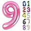 2 Balloon - Pearlescent Pink Birthday Number Balloons, 40 Inch Large Foil Balloons for Men Women ... | Amazon (US)