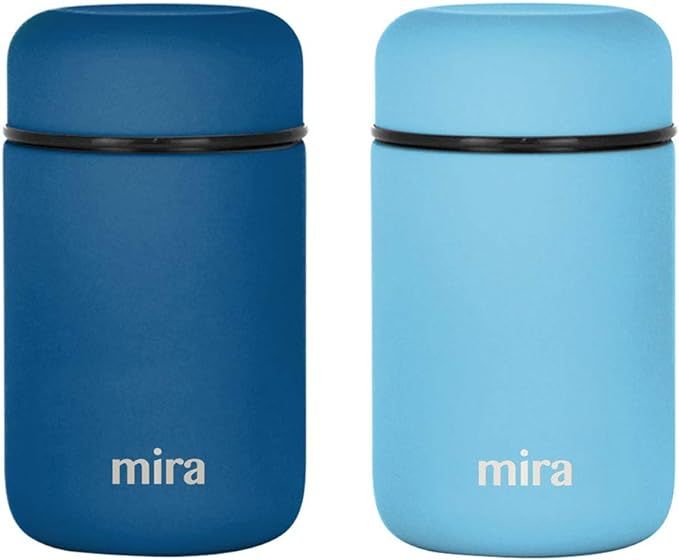 MIRA Lunch, Food Jar 2 Pack - Vacuum Insulated Stainless Steel Lunch Thermos - 13.5 oz - Set of 2... | Amazon (US)