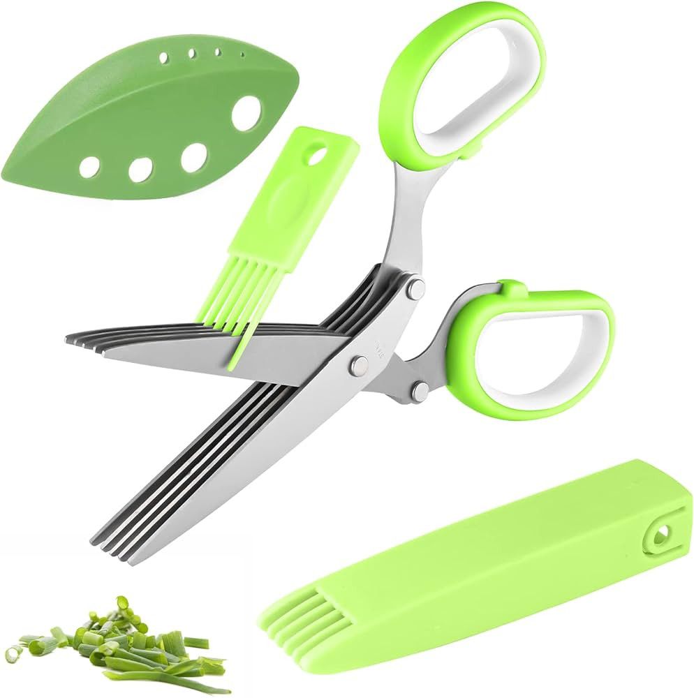 Joyoldelf Gourmet Herb Scissors Set - Master Culinary Multipurpose Cutting Shears with Stainless ... | Amazon (US)