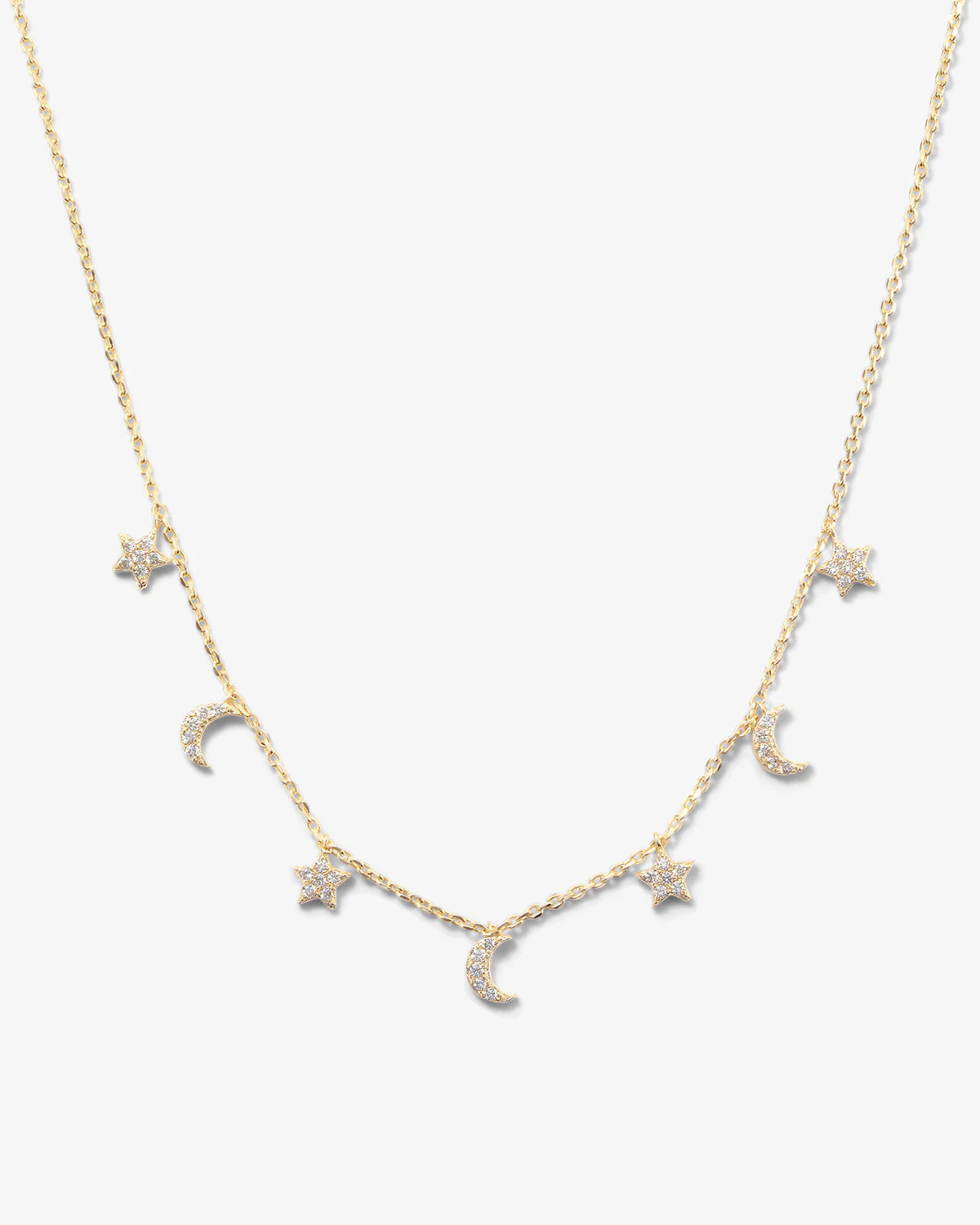 Starry Night Necklace - Gold|White Diamondettes | Melinda Maria