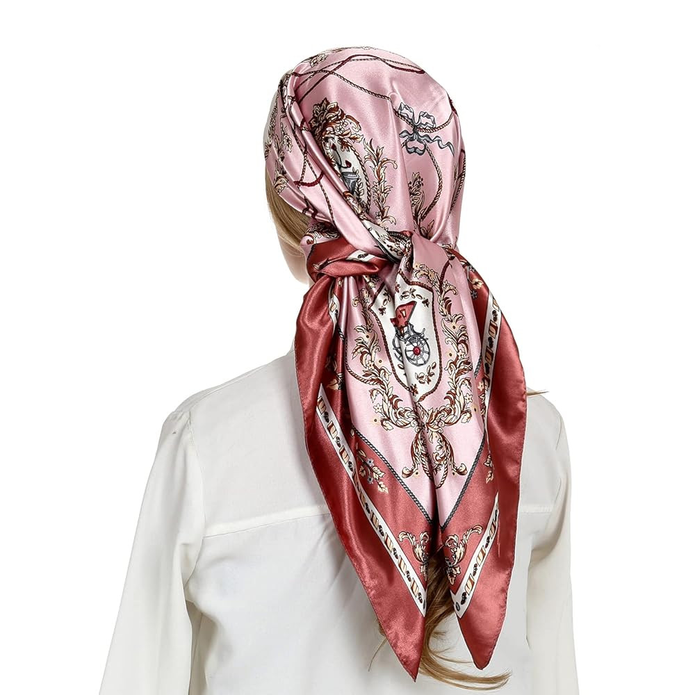 RIIQIICHY Head Scarf for Women Like Silk Satin Scarf for Hair Wrapping at Night Bandana Square Sc... | Amazon (US)