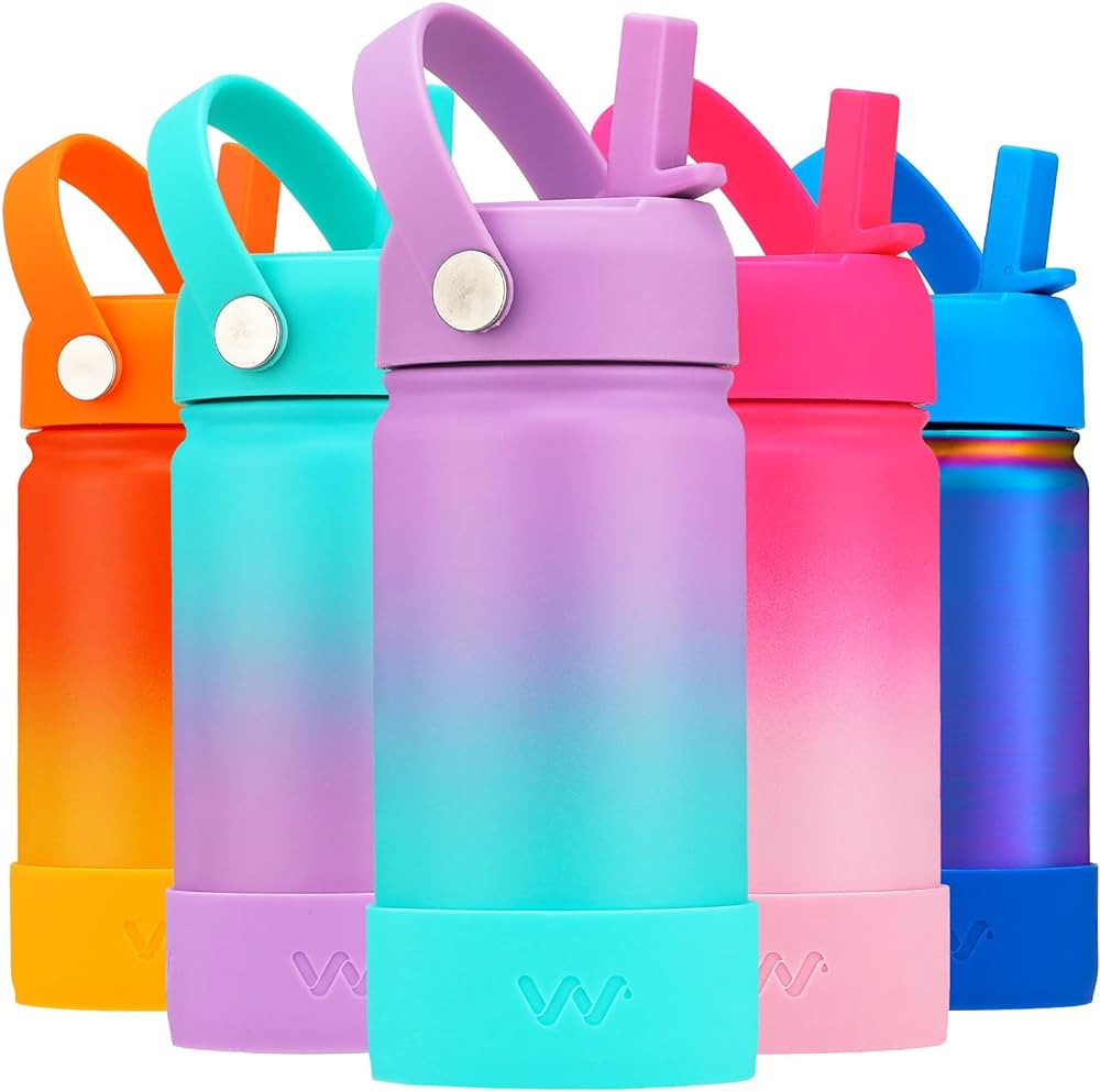 WEREWOLVES 14 oz Kids Water Bottle with Boot, Insulated Stainless Steel Wide Mouth Metal Bottle f... | Amazon (US)