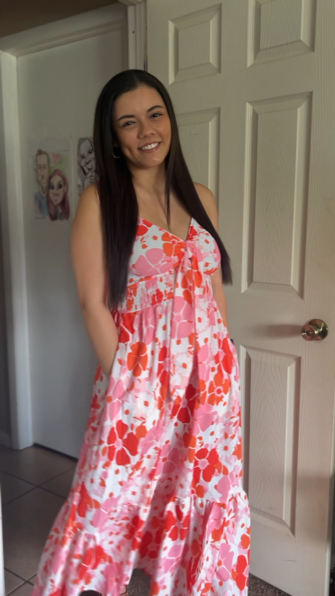 GRACE KARIN Women's 2024 Summer Beach Dress Floral V Neck Tie Front Spaghetti Strap Flowy Long Dress Boho Maxi Dress #founditonamazon

#LTKStyleTip #LTKFallSale #LTKSeasonal