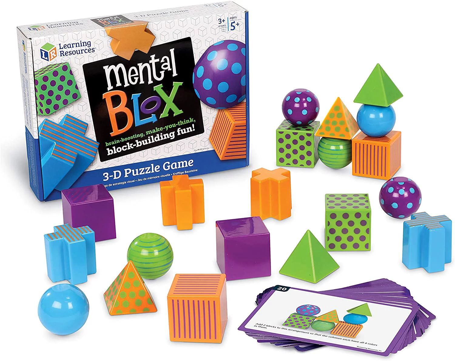 Learning Resources Mental Blox Critical Thinking Game, Homeschool, 20 Blocks, 40 Activity Cards, ... | Walmart (US)