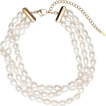 Freshwater Pearl Triple Strand Necklace | Nordstrom