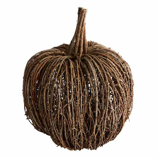 Brown Rattan Pumpkin, 15.8", sold by At Home | At Home