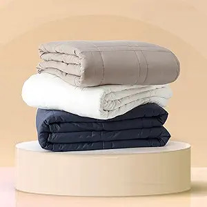 Baloo Weighted Blanket for Adults (Pebble White - 12lbs 42"x72" - Throw Size) | Cooling & 100% Co... | Amazon (US)