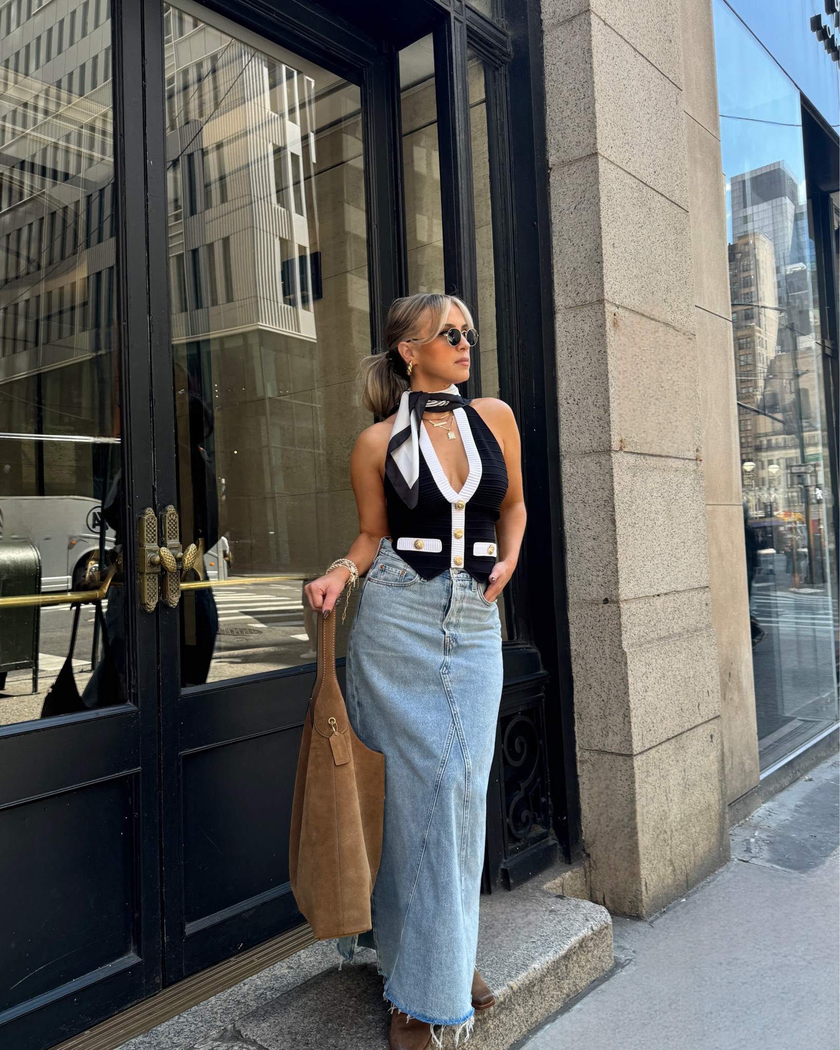 NYFW Look 3 😍

✔️XS in vest | 28 in denim maxi skirt 

#LTKNYFW #LTKU #LTKStyleTip